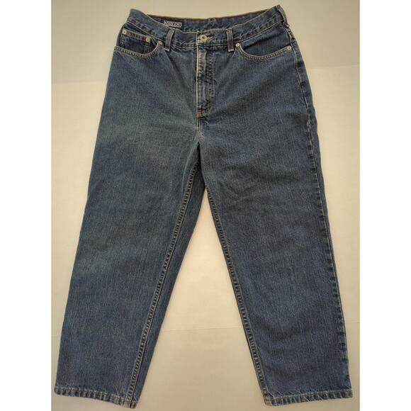 LANDS' END High Rise 5 Pocket Cropped Denim Jeans Women's Size 10 Regular - Picture 1 of 7